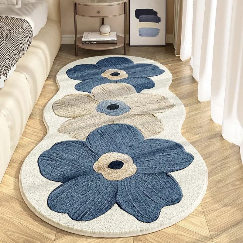 Tappetino da cucina a fiori Tappeti antiscivolo per camera da letto Tappeto lungo Assorbe acqua Zerbino d'ingresso Tappetino stampato Tappetino morbido e soffice