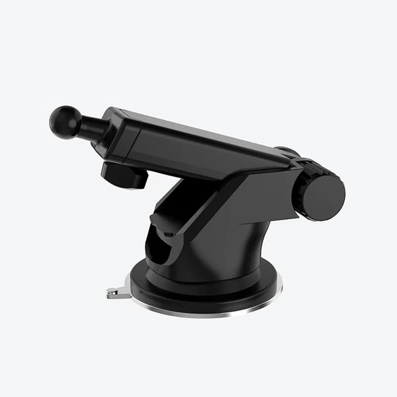Staffa in silicone da 17 mm Supporto per auto Accessori per ventosa rotante telescopica per auto Staffa base a ventosa nera per telefono cellulare