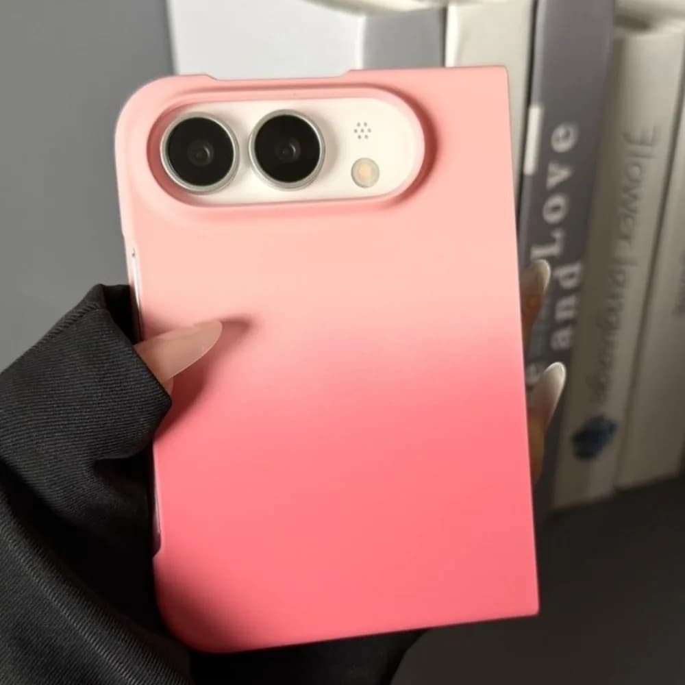 Matte Gradient Double Color Silky Smooth Skin-Friendly Touch Case For iPhone Ultra Fold Hard PC Slim Frosted Shockproof Cover