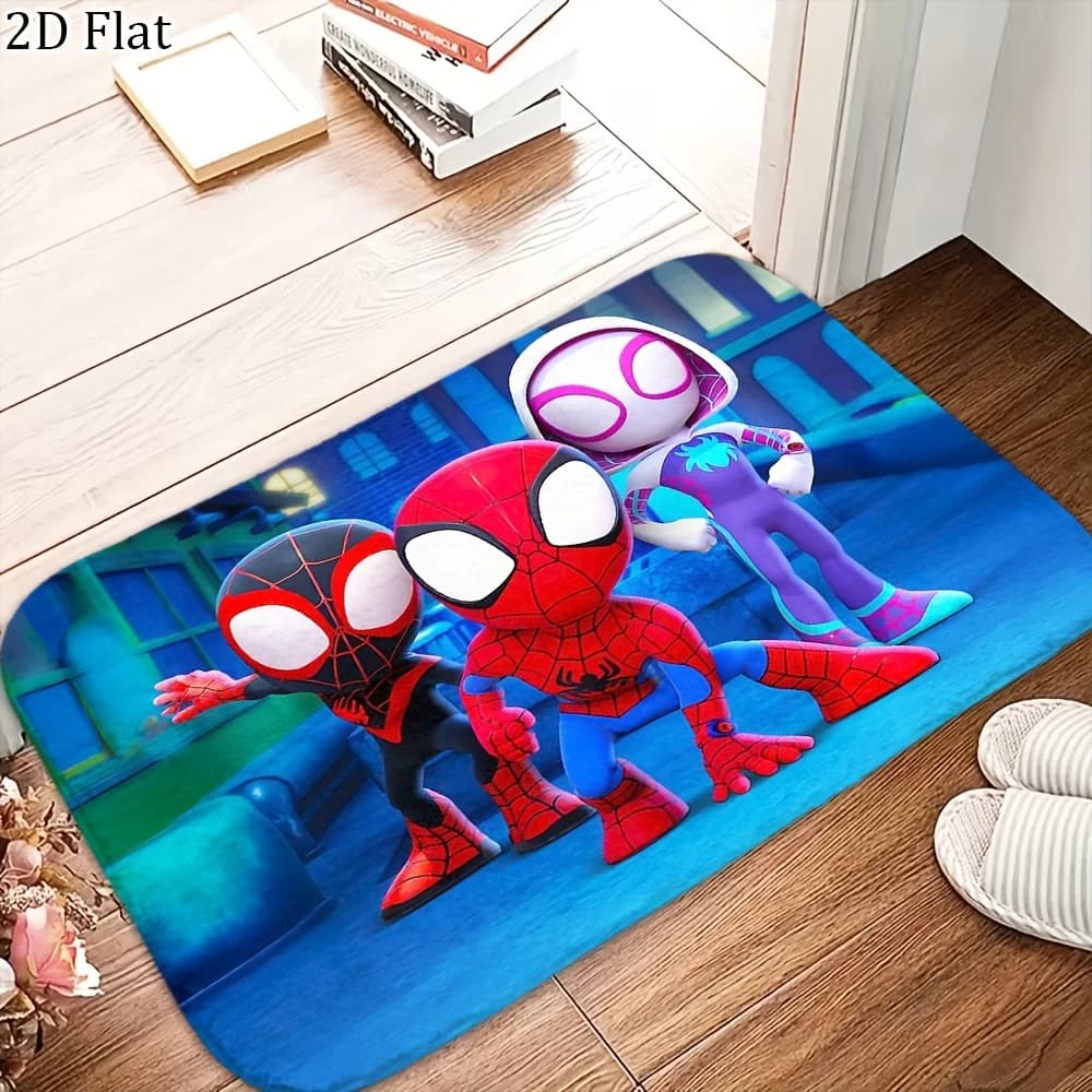 Tappetino da bagno in flanella Marvel Superheroes, 1 pezzo, diverse misure, multifunzionale per l'uso quotidiano, adatto per bagno, ingresso