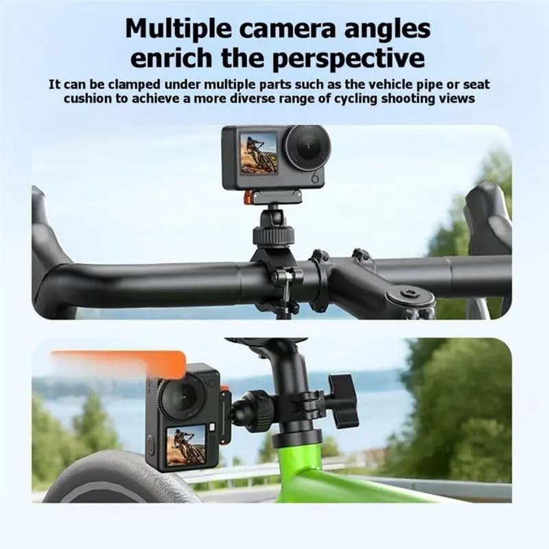 A55T Cycling Crab Claw Clip Bicycle Handlebar Camera Mount For DJI Osmo Action 5 Pro 6 Quick Release Accessories Clamp