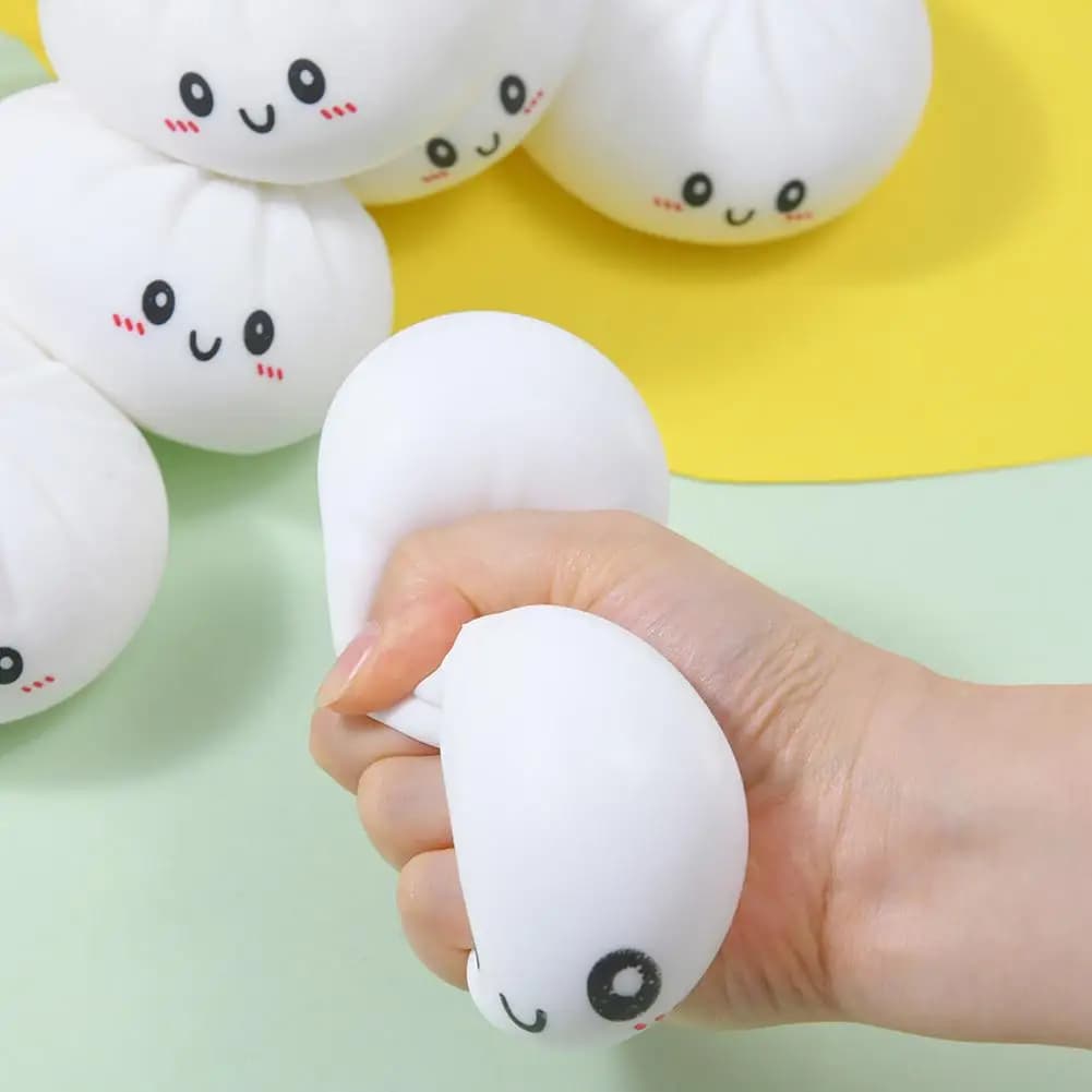 Palla Antistress a Forma di Panino Cartoon, Giocattolo Morbido Sensoriale per Bambini, Regalo per Rilassamento