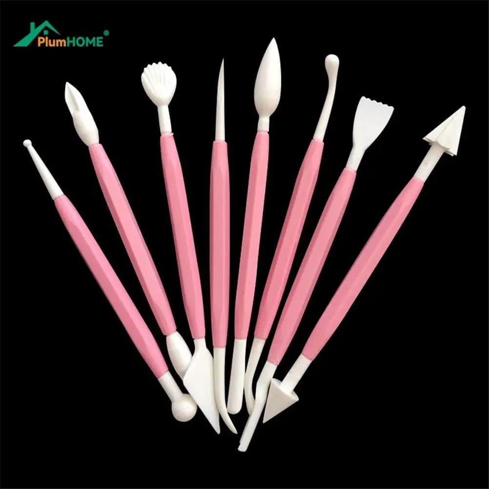 8 pz/lotto di plastica poli forma Sculpey strumenti Set per modellare argilla gioca pasta giocattoli argilla scultura Set polimero modellazione strumenti di argilla