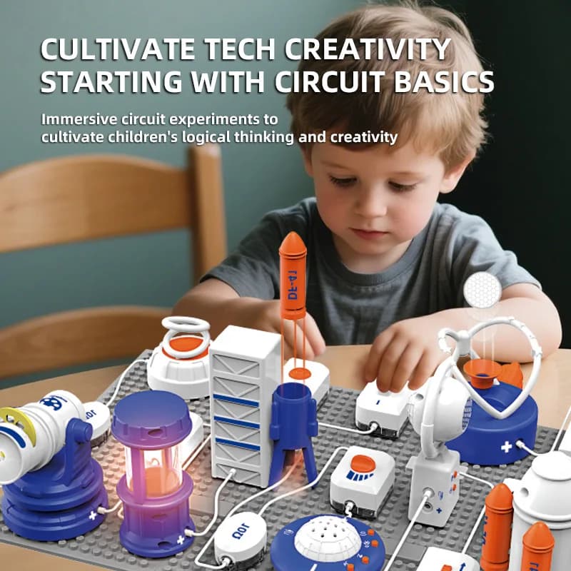 Kit di Costruzione Elettronica per Circuiti Fisici, Set per Esperimenti Scientifici per Bambini, Giocattolo Educativo Tecnologico per Studenti