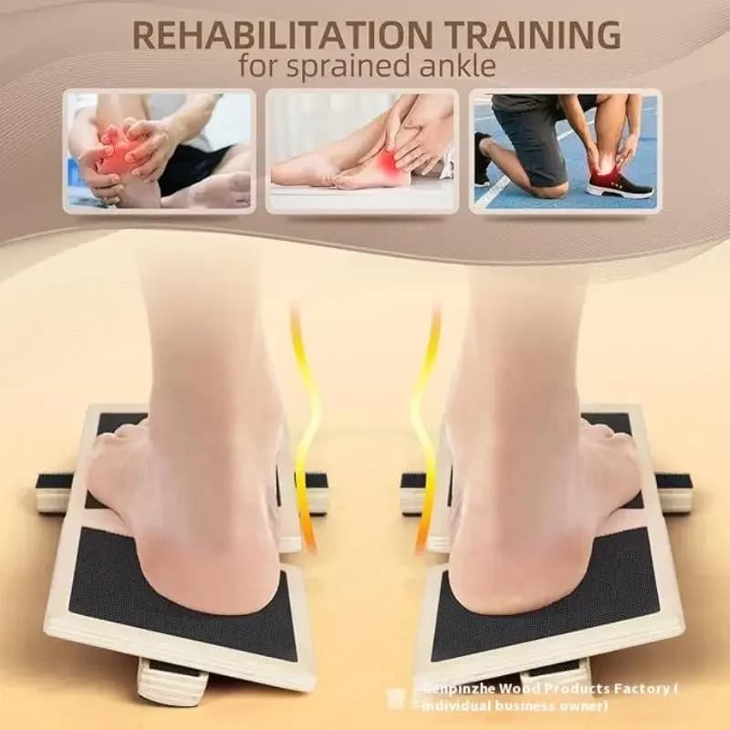 Correttore posturale per terapia fisica Tavola di equilibrio per piede singolo Ginnico per rinforzare la caviglia Distorsione Tavola oscillante in legno antiscivolo