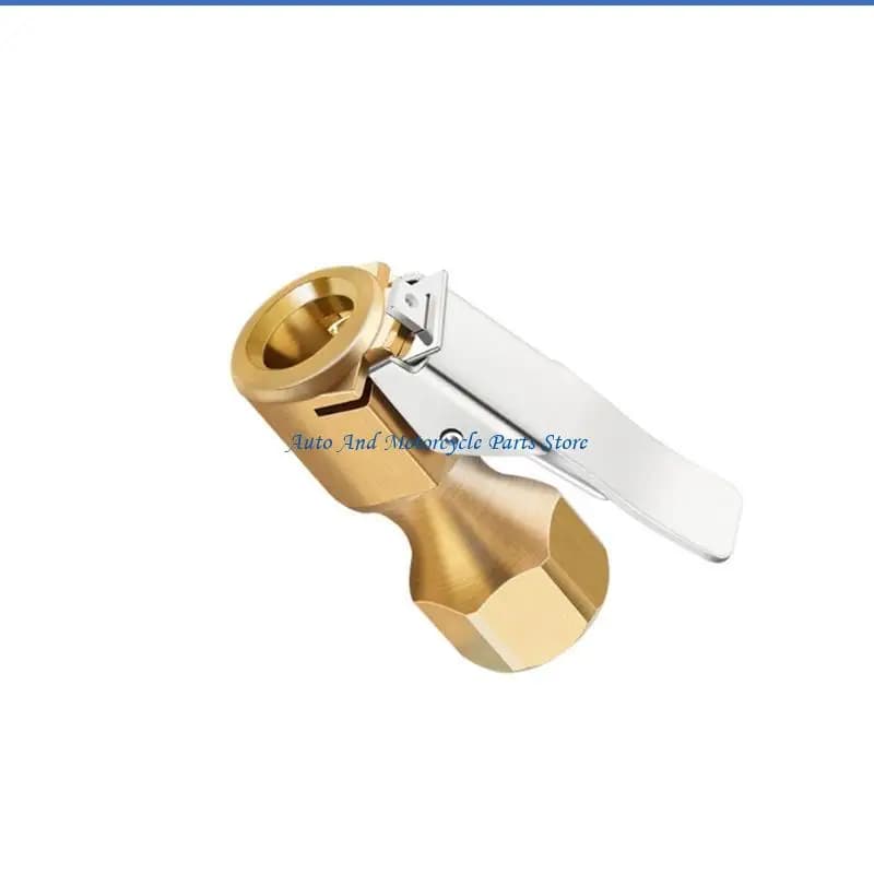 P9FD 1/4 "In Ottone Gonfiatore Blocco Mandrino Compressore D Adattatore Quick Pompa con Connettore a Clip Linguetta