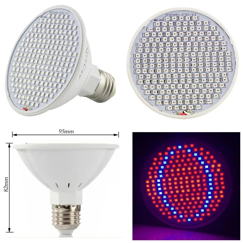 Blue Red for Indoors Growing LED Light for Plants Grows Hydraulic Bulb Lampadine for Vegetable Plants Serra E27