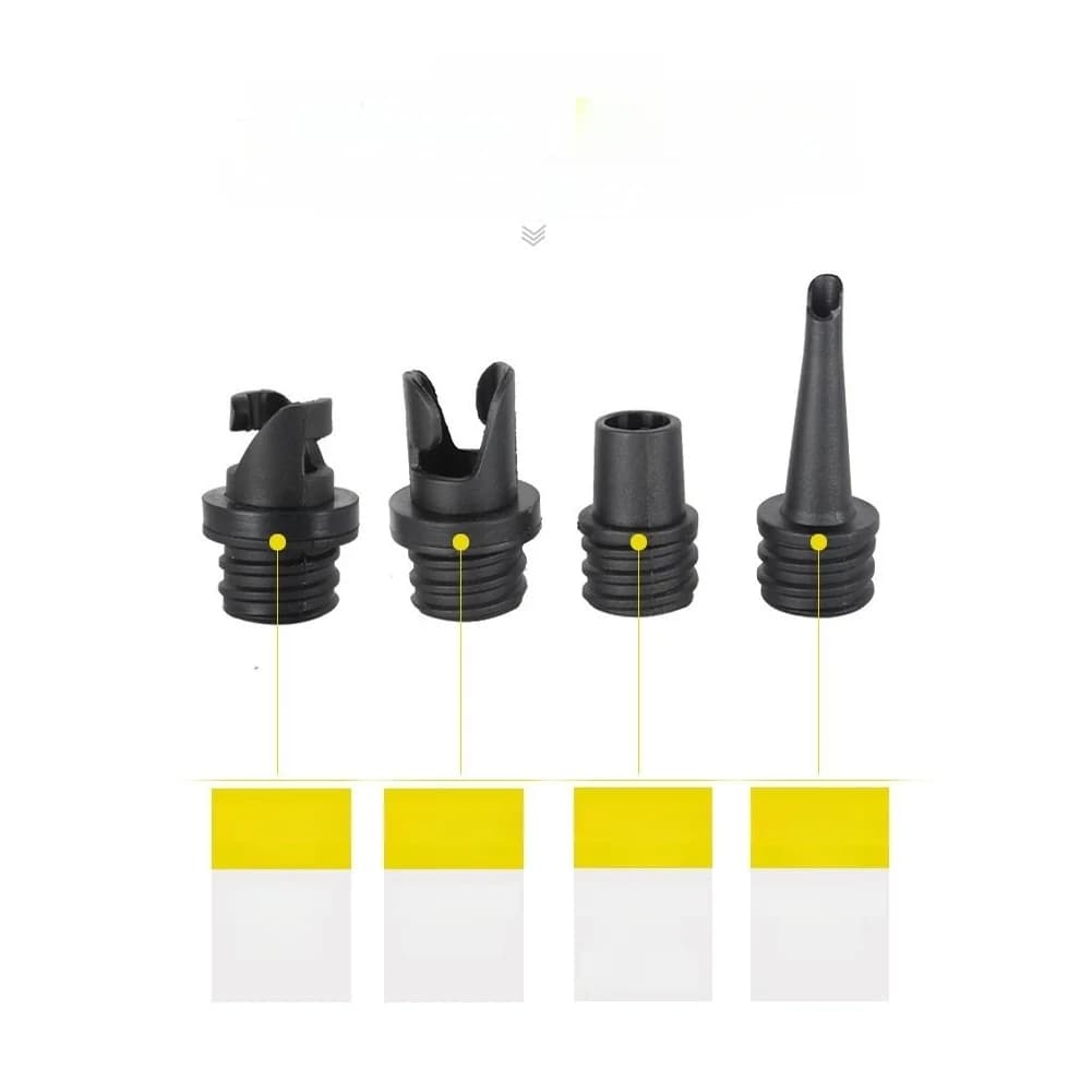 Adattatore Valvola Rapida 4 in 1 per Gonfiatore Pneumatici Auto, Pompe Elettriche, Pompe per Biciclette, Letti Gonfiabili, Barche, Divani in Lega e Gomma