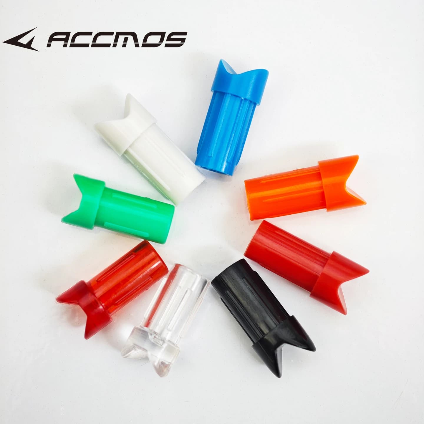 50 pz Accessori per Tiro con l'Arco, Inserti in Plastica a Mezzaluna per Frecce da Balestra, per Aste da 7,6 mm, per Pratica di Tiro