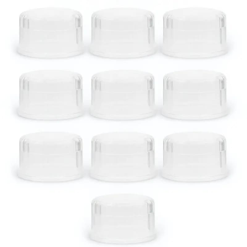 10Pcs Multipurpose Cup Lids Press Shaker Lid Anti-Splash Cover for Juice Tea Cocktail Shaker Tumbler Clear Reusable Lid