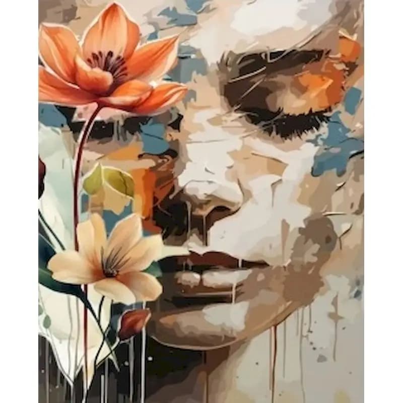 GATYZTORY Painting By Numbers Floral Woman Acrylic Paint For Adults Portrait Wall Art Picture Drawing By Numbers Diy Gift