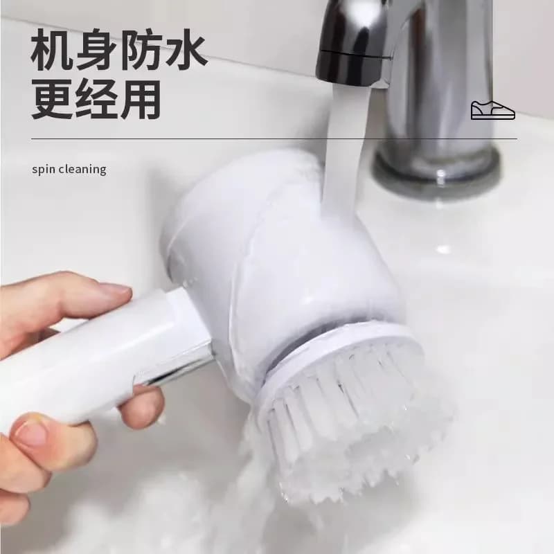 Spazzola per scarpe elettrica multifunzionale Spazzola per pulizia wireless Cucina domestica Pieghevole portatile impermeabile