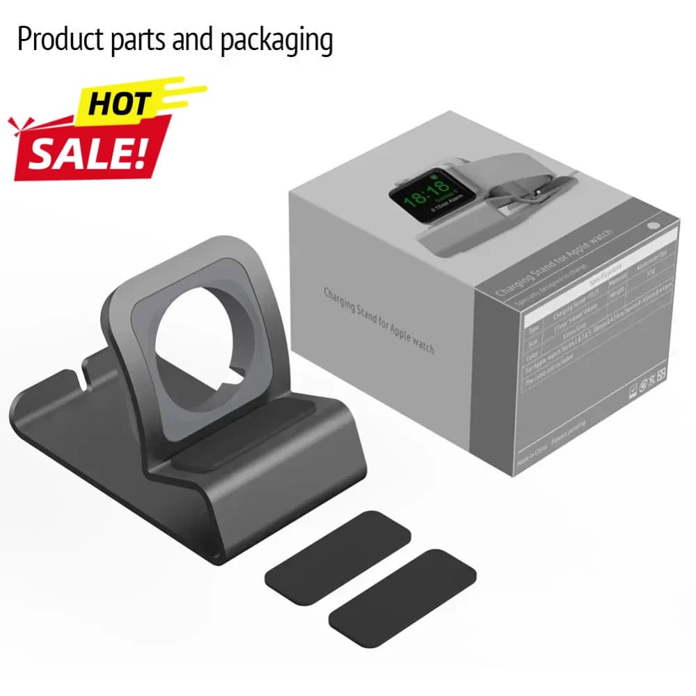Supporto di ricarica HOT per Apple Watch, stazione dock in alluminio, supporto di ricarica per iWatch Ultra3/11/10/9/SE/8/7/6/5/4/3/2, staffa in silicone