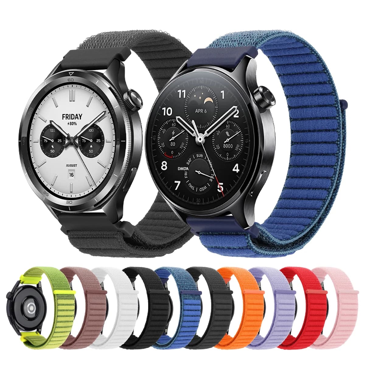 Cinturino per orologio in nylon intrecciato da 22 mm per Xiaomi S4/S3/S2 46mm/S1 pro cinturino ad anello attivo Correa Sostituisci il braccialetto per Redmi Watch 5 Active