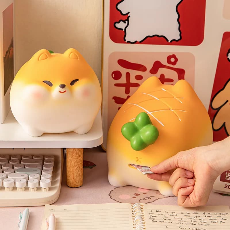 Cute Cat Piggy Bank for Kids, Adorable Coin Saving Box, Money Saving Habit Training Toy Gift, Desktop Room Decoration