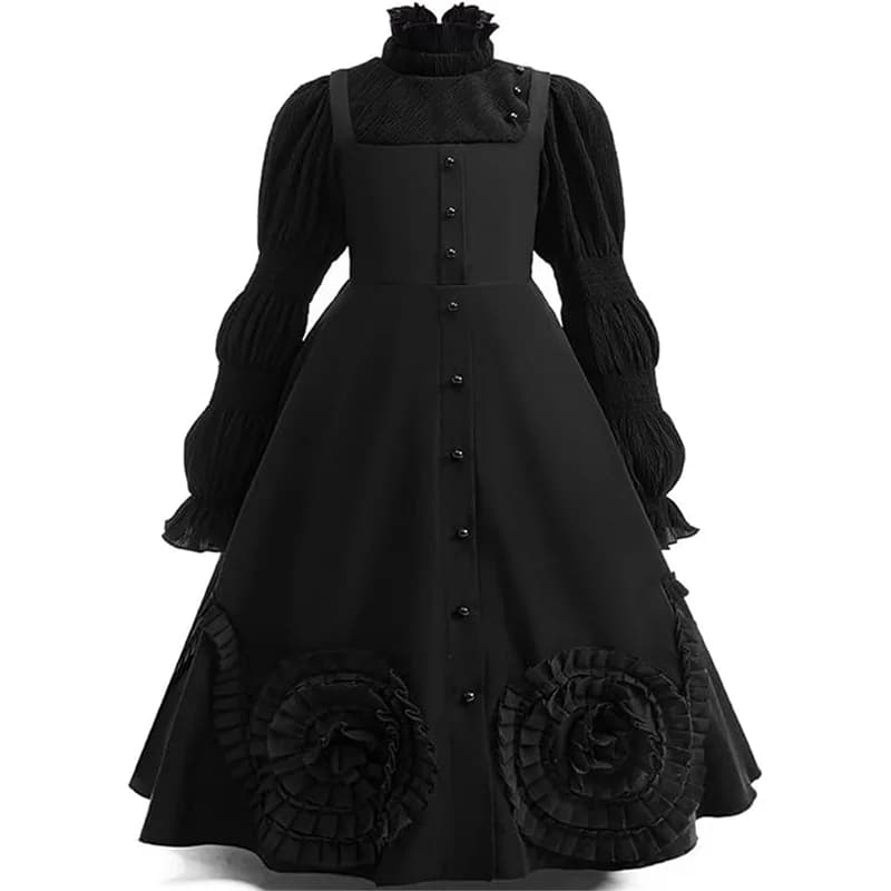 Wicked Dress For Girls Premium Official Costume Black Dress Layers For Gorgeous Volume
