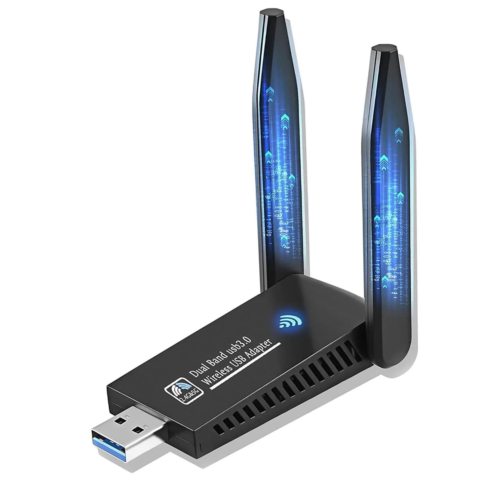 1300Mbps USB WiFi Adapter Dual Band 5GHz 2.4GHz Wireless Network Card Double High Gain Antenna USB3.0 WiFi Dongle Internet Receiver for PC Laptop Desktop Support Windows 11 10 8 7 Vista XP