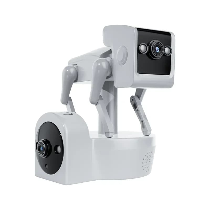 Telecamera dome IP PTZ wireless per cani robot APP a doppio obiettivo da 4 MP Monitor per bambini di sicurezza con rilevamento umanoide AI a colori