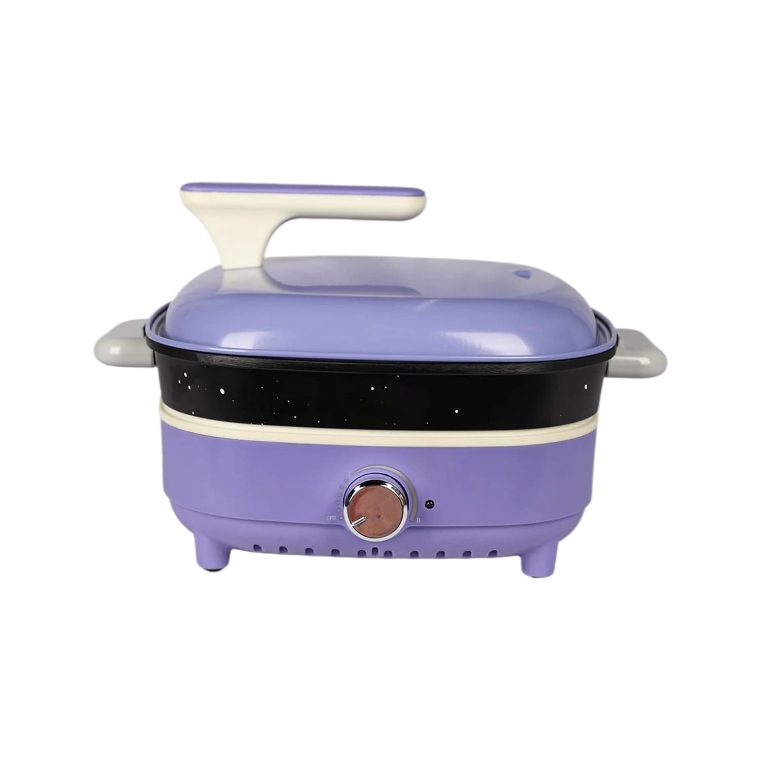 Electric cooker Multifunction 1350W 4L Anti-adhesive Square, Pot and Save-Energy Plate for Home and Dormitory