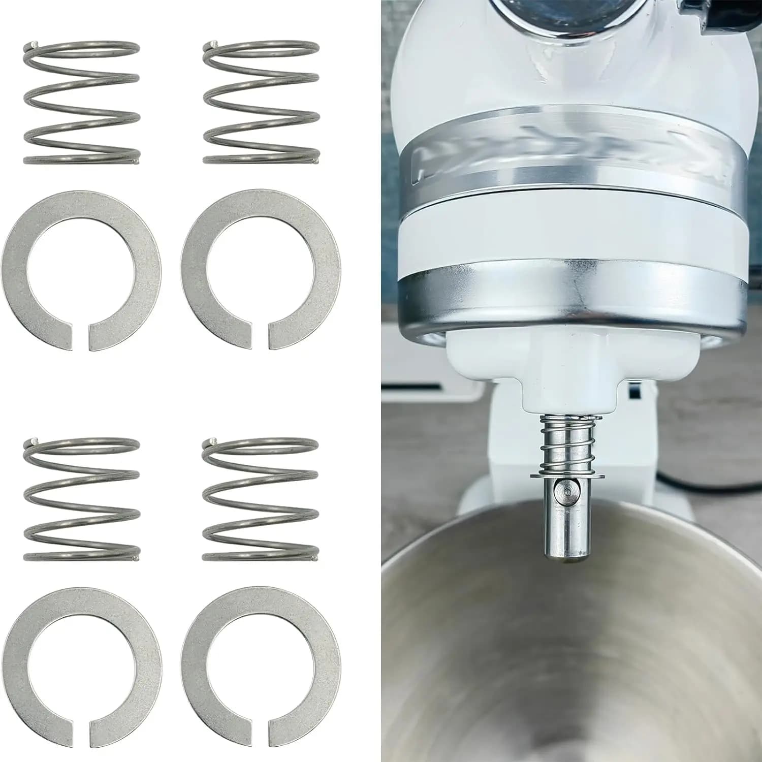 2024 nuova molla e rondella in acciaio inossidabile confezione da 4 adatta per robot da cucina Kitchenaid 3.5/4/5/6/7/8Qt accessori per miscelatori da cucina