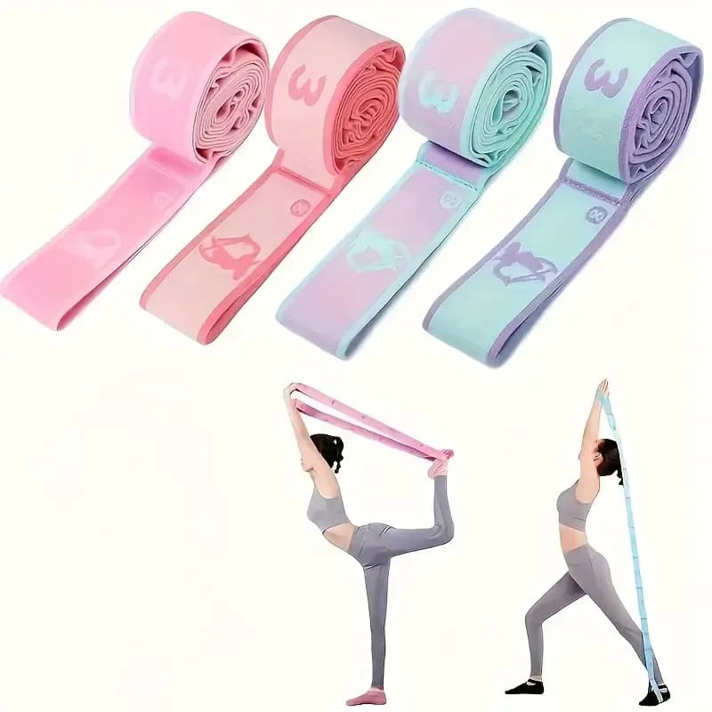Fascia elastica di resistenza per principianti Yoga Pilates Dance Fitness Stretching Pull Strap Cintura sportiva multifunzionale per esercizi YJS03