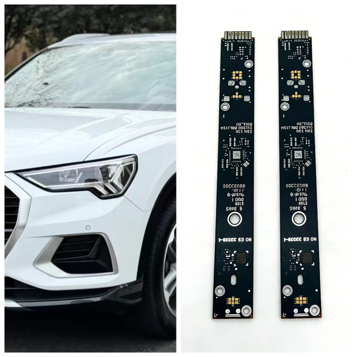 Scheda LED DRL Bianca OEM 83A941475 per Audi Q3 2019-2024, Ricambio Faro LED con Angel Eyes e Indicatore di Direzione