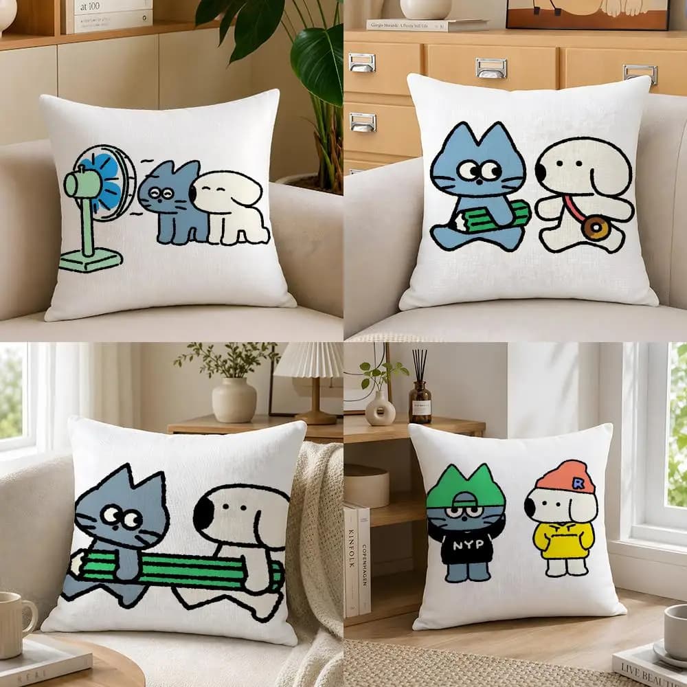 Character b-bumpy Cushion Cover PillowcaseThrow Pillowcase Outdoor Sofa Home Bed Decoration Cushion Cover