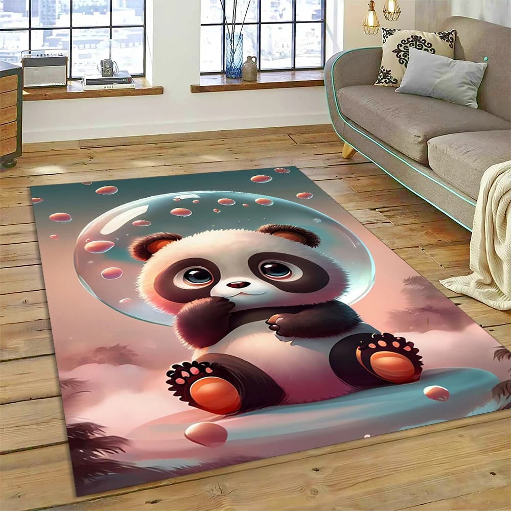 Cute Dream Panda Animal Cartoon tappeto tappeto per la casa soggiorno camera da letto divano zerbino Decor, bambini Area giochi tappeto tappetino antiscivolo
