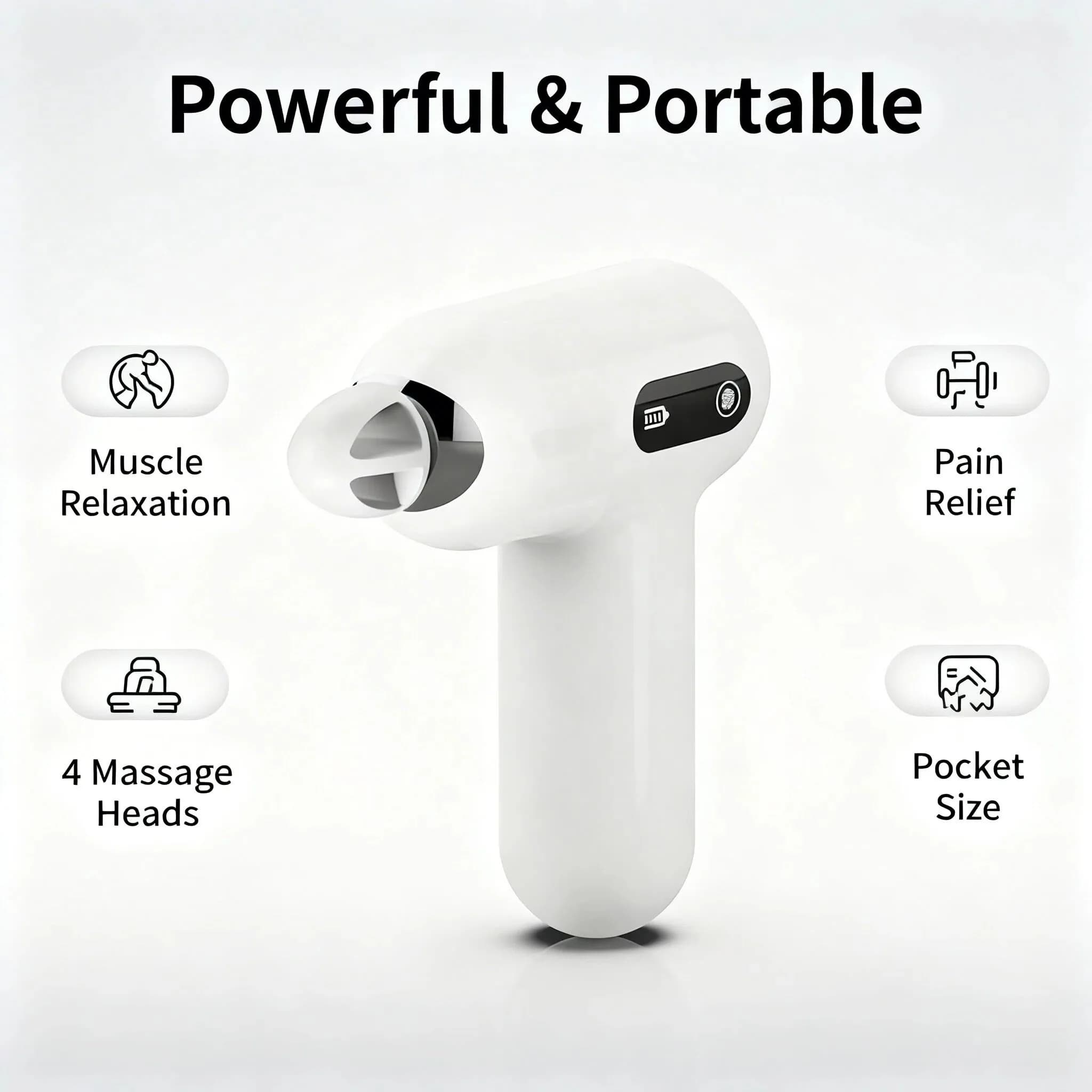 Massage Gun for Muscle Relaxation, Electric Massage with Touch Screen, Professional Grade Vibration Massage Gun for Collo