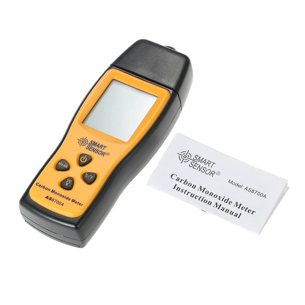 SMART SENSOR Rilevatore di Monossido di Carbonio Portatile ad Alta Precisione, Tester CO con Display LCD e Allarme Sonoro