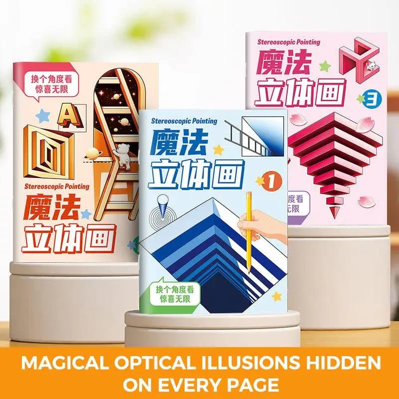 1/3pcs Magic 3D Stereo Kids Educational Doodle Sketchbook Funny Graffiti Painting Notebook Children Art Creativity Books
