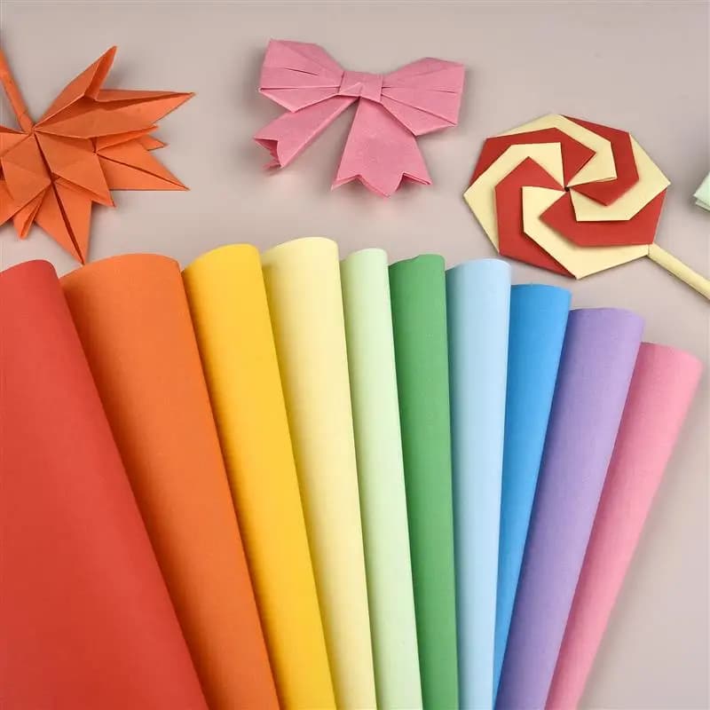 100Pcs Cardstock Paper Double Sided Folding Origami Paper Square Paper Crane Craft DIY Wish Paper Art Material Jewelry Tools