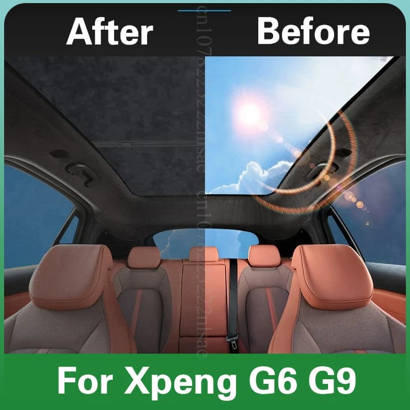 For Xpeng G6 G9 2024 2025 2026 Car Clips Sun Curtains Glass Roof Sunshade Accessories