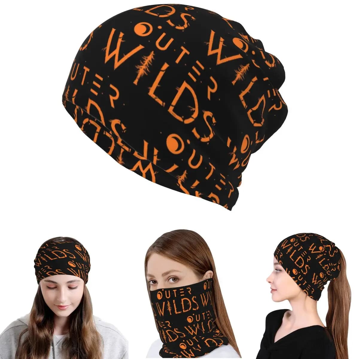 Outer Wilds Ventures Patch Bandana, maschera per il collo, sciarpa, fascia per la testa multiuso, berretto per uomo e donna, traspirante per adulti