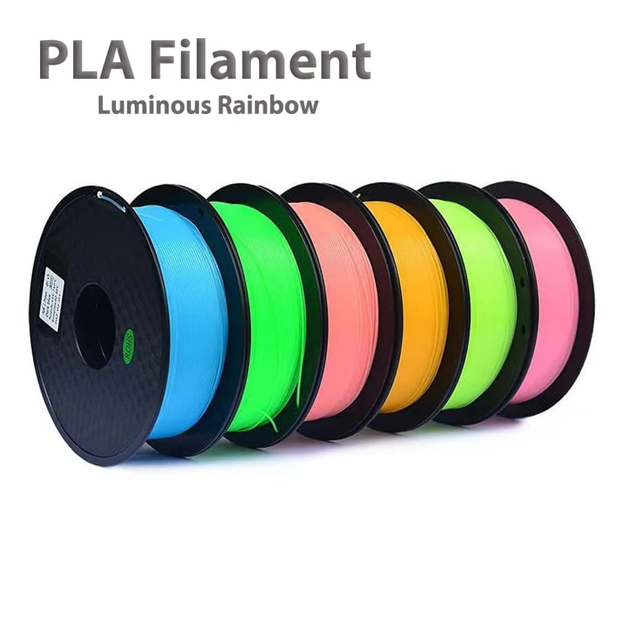 250g 3D PLA Filament Bright Rainbow Night Pink Red Blue Bright 1.75MM PLA 3D Printing Plastic Wire Packing Vacuum