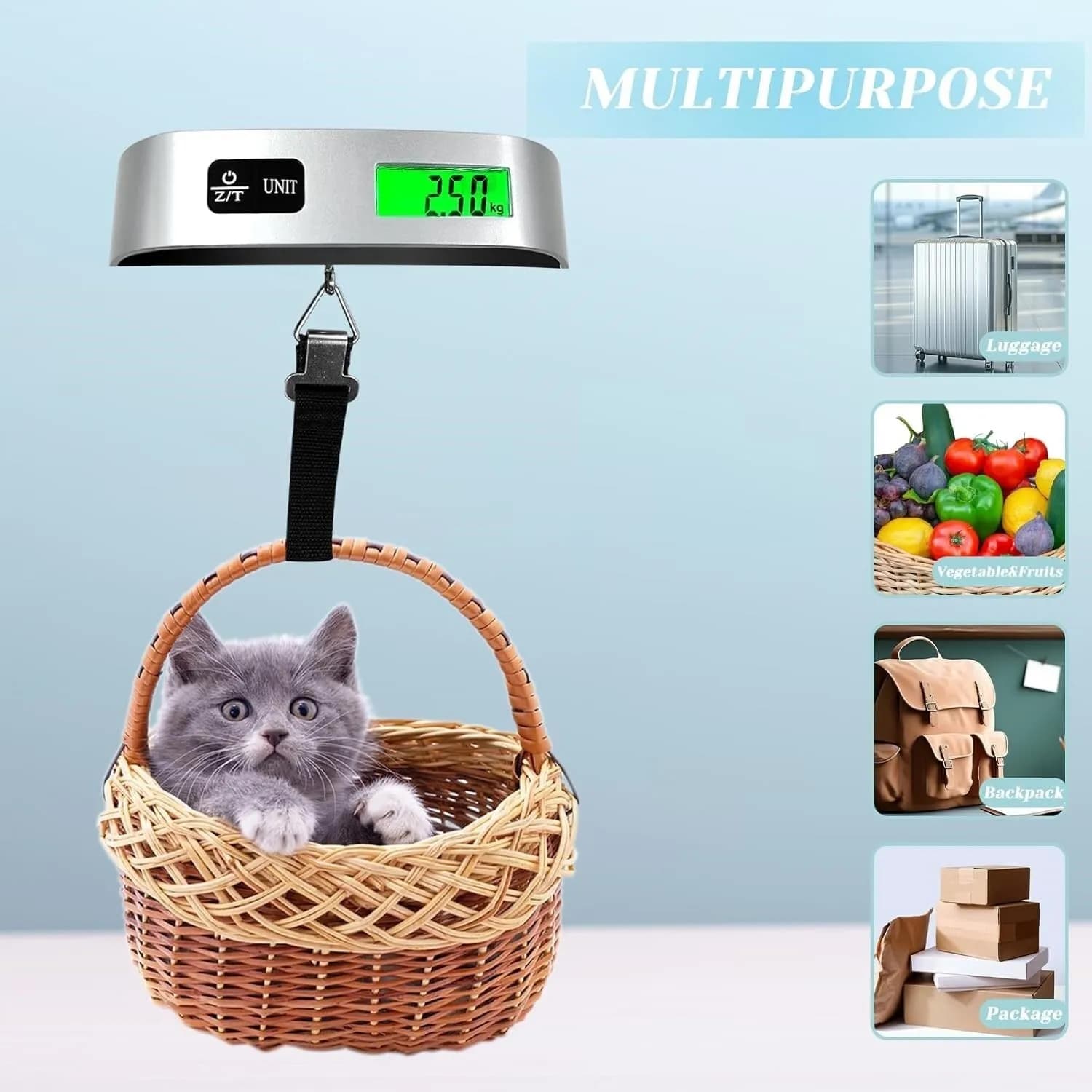 GMOX Portable Handheld Electronic Scale Digital Luggage Hanging Weight Scale for Travel Suitcase 50kg/110lb