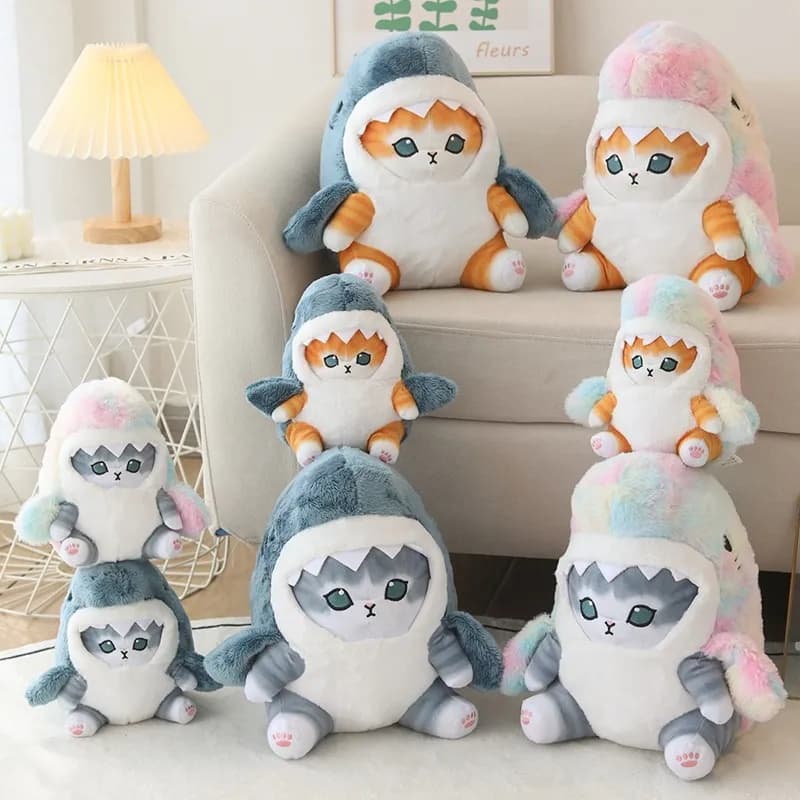 Creativo cartone animato squalo gatto Peluche morbido Peluche bambola per bambino carino Peluche bambini compleanno regalo di natale