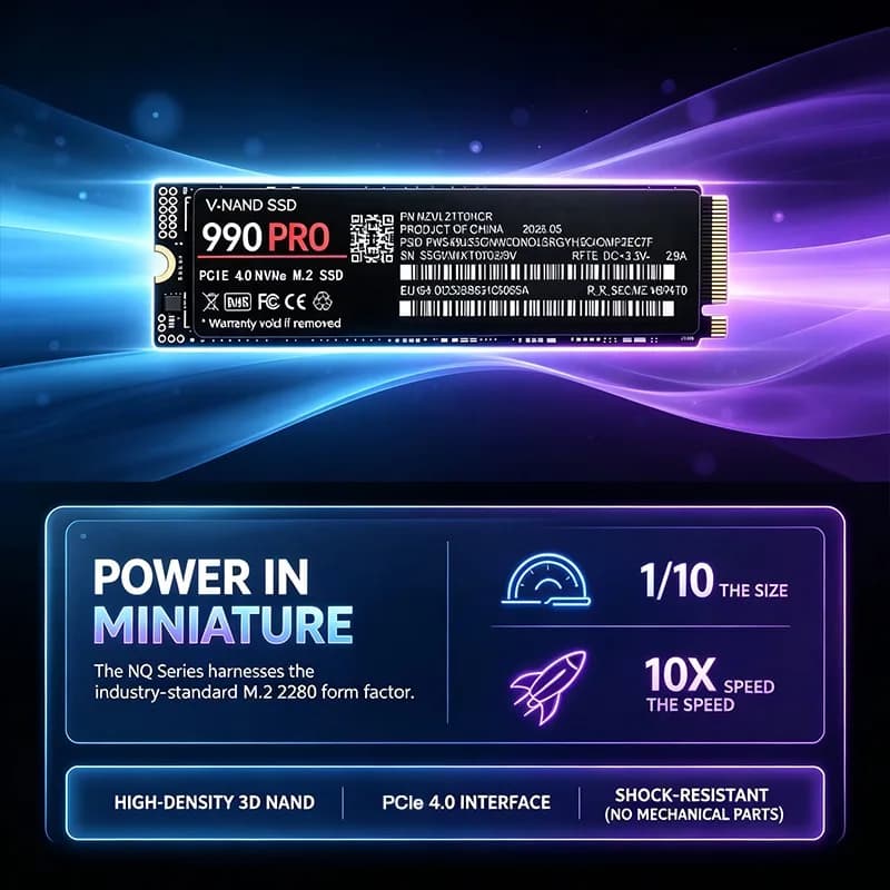990 PRO SSD 500GB-4TB M.2 NVMe PCIe 4.0, 7,300MB/s Read Speed for PS5, Gaming Laptops and Desktop PCs.