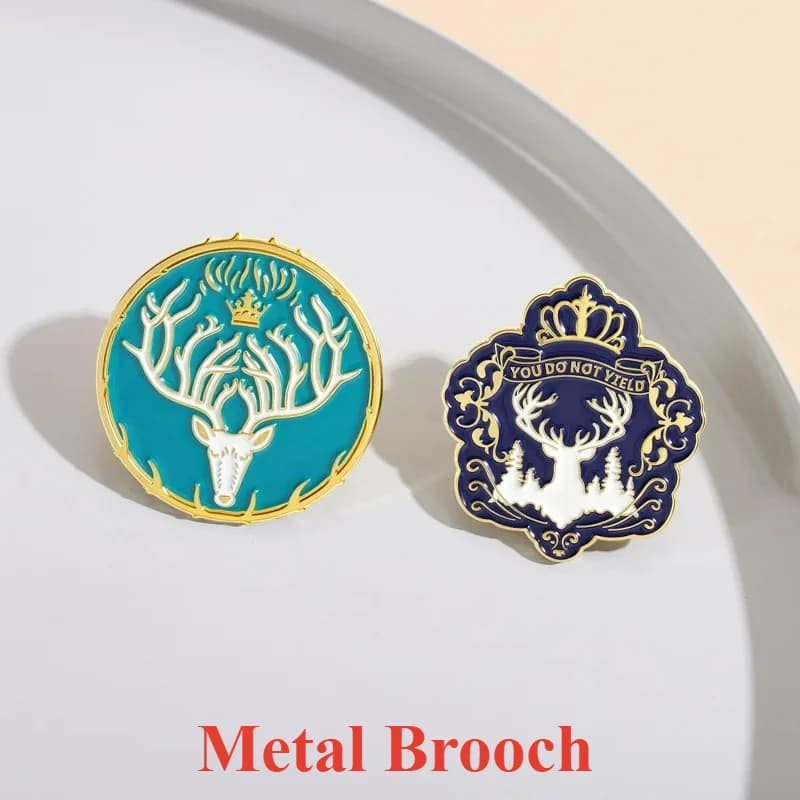 Spille e Distintivi in Metallo a Forma di Renna Cartone Animato, Accessori Decorativi Personalizzati Fai-da-te di Tendenza per Abbigliamento e Zaini