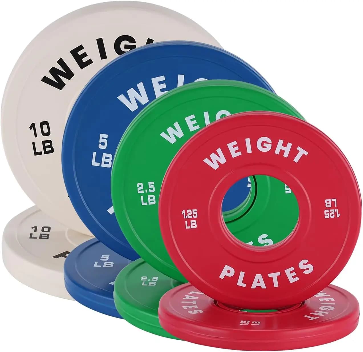 Barbell Functional Weights 1.25LB 2.5LB 5LB 10LB Set Shock Absorber for Weightlifting with Rubber Coating for Gym