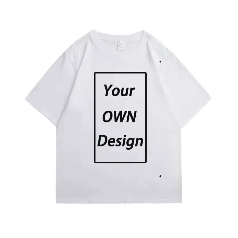 Personalizza il tuo logo Tshirt T-shirt in cotone personalizzato da uomo in cotone 100% Nome testo personalizzato Tsihrts