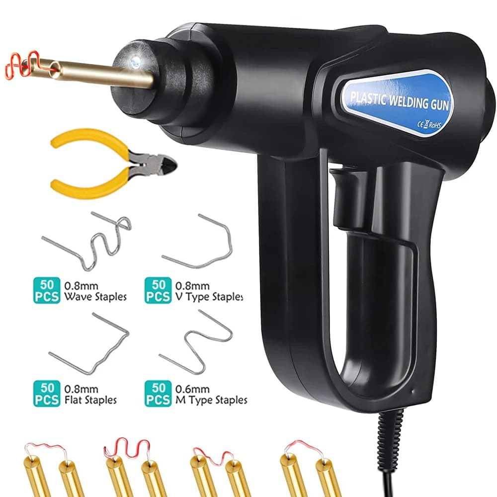 70W Cucitrice a caldo PVC Saldatore di plastica Pistola di calore saldatrice paraurti in plastica saldatore strumenti per garage Kit di riparazione paraurti auto