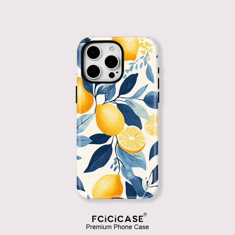 Custodia per telefono Fcicicase Lemon per iPhone 17 Pro Max 17 Air Acrilico TPU Cover magnetica due in uno per iPhone 17 Pro Matte Fundas