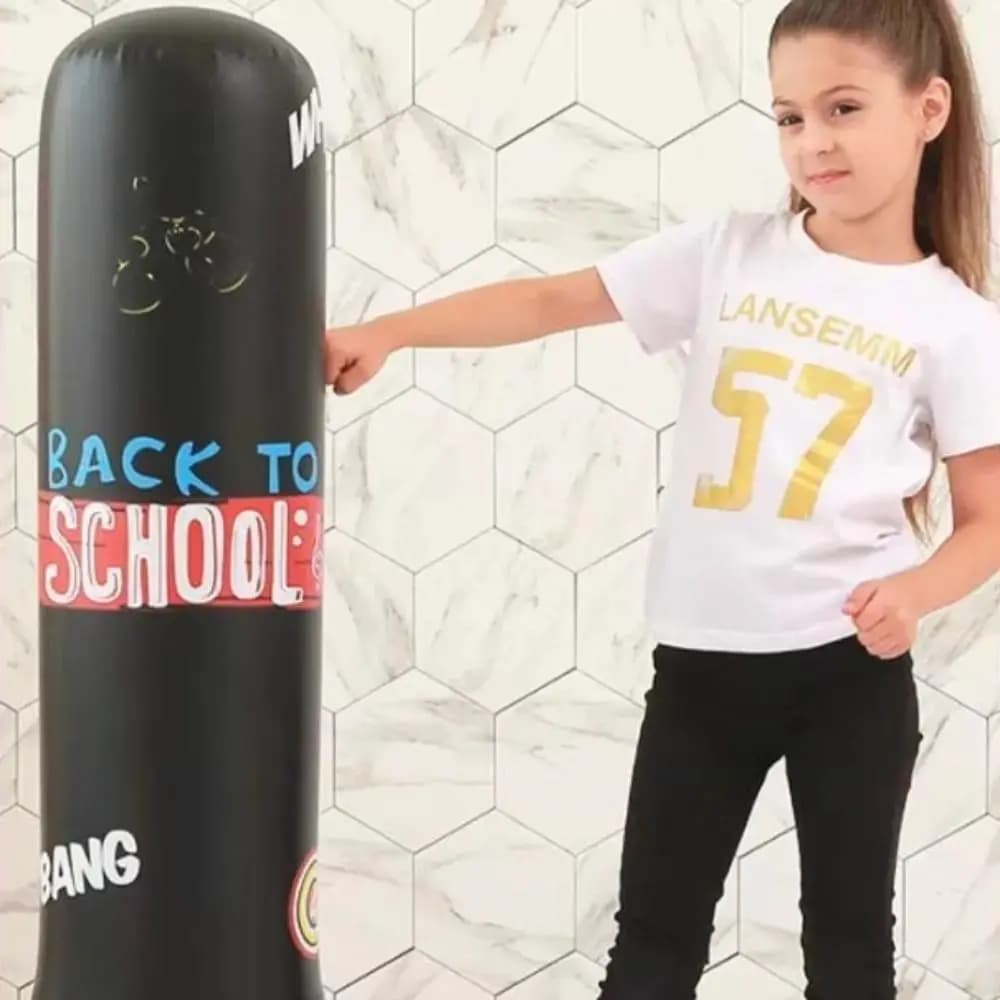 Inflatable Kids Boxing Sandbag PVC Promote Development Children Punching Bag Boxing Training Blow Up Fitness Sand Bag