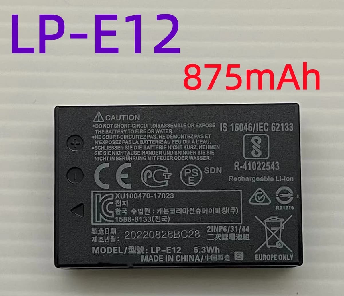 High-performance LP-E12 LP E12 Camera Battery or Charger For Canon EOS M50 M10 M100 M2 M200 100D M Kiss X7 Rebel SL1 LC-E12C