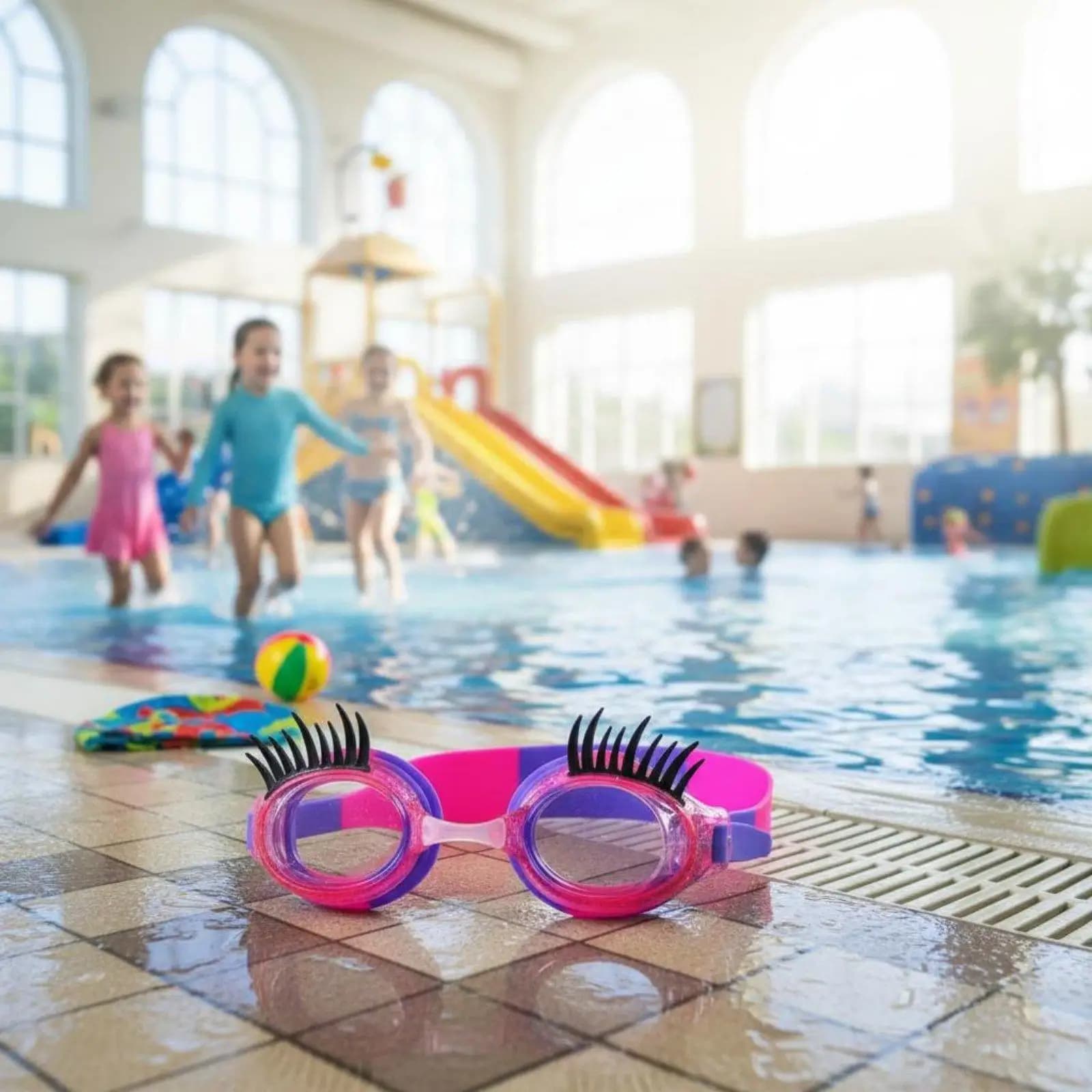 Children's Cartoon Swimming Goggles Soft Silicone Adjustable Anti-Fog Kids Water Glasses Swimming Eyewear for Beach Pool