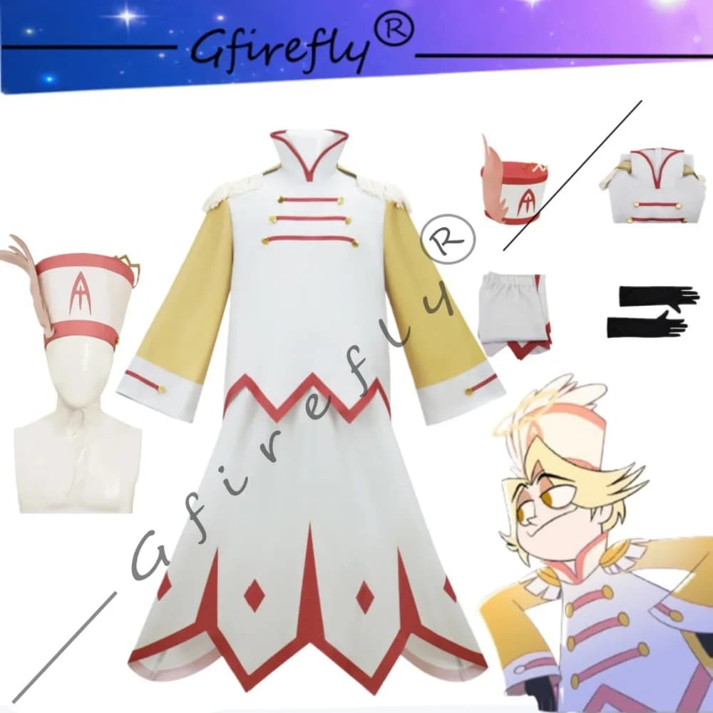 Abel Cosplay Costume from Hazbin Hotel, Top, Gonna, Hats, Accessories, Gloves, Complete for Halloween, Shows, Convention Anime