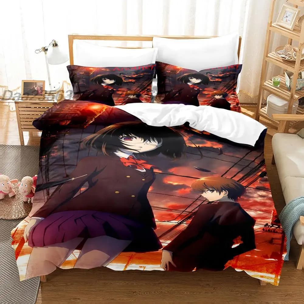 Un altro set di biancheria da letto singolo doppio completo set letto king size set copripiumino per camera da letto per bambini adulti set di lenzuola anime con stampa 3D