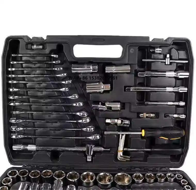 Kit di Attrezzi per Meccanici Auto - Set di Utensili Manuali in Acciaio al Cromo Vanadio con Valigetta Rigida per Uso Domestico Fai-da-Te
