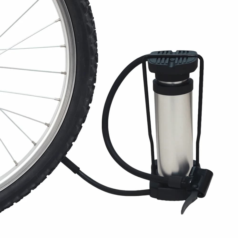 Mini pompa di gonfiaggio per bicicletta Pompa di aria per bicicletta domestica in lega di alluminio Step on Pompa a pedale per bici multifunzionale Bici da strada